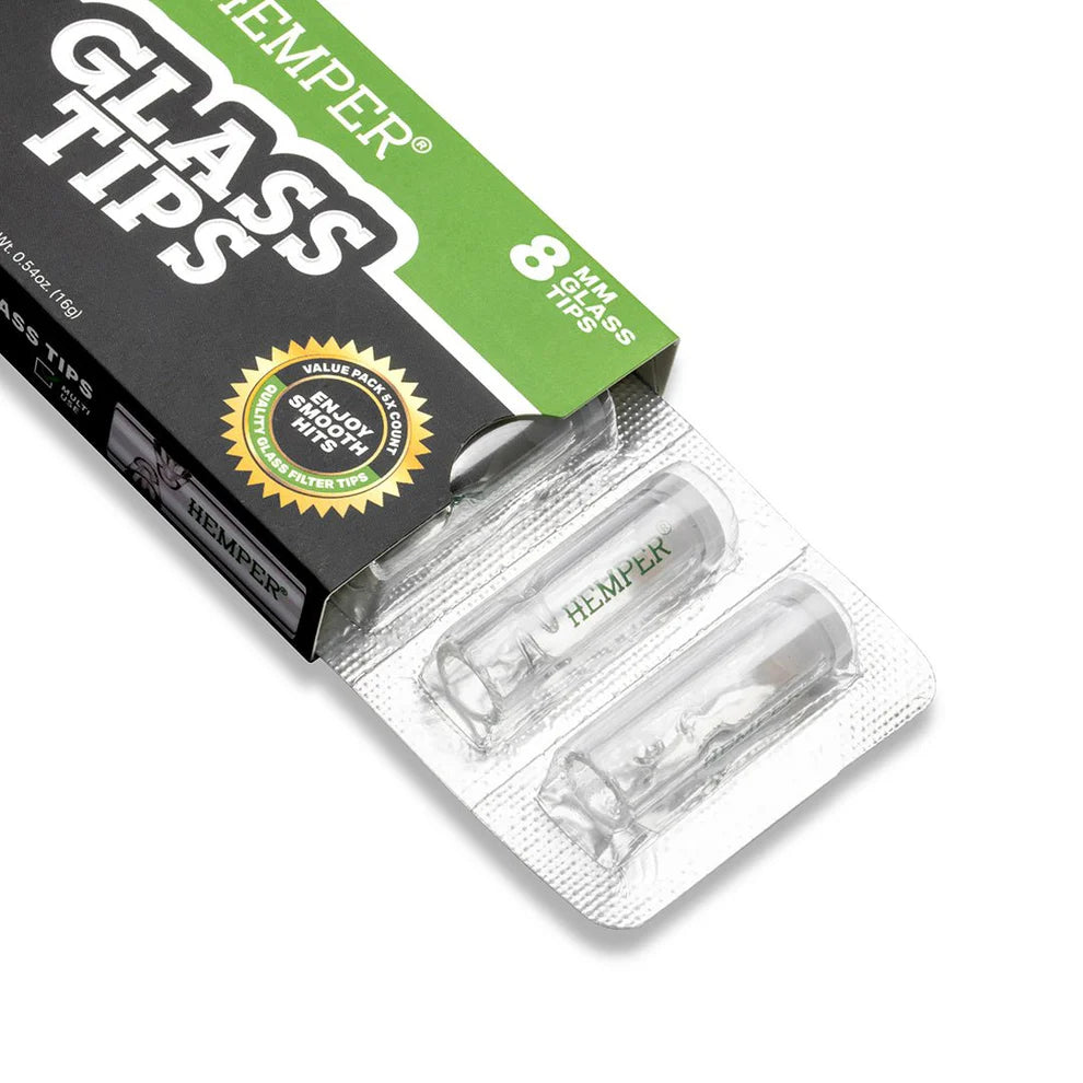 Hemper 8mm Glass Tips - 5 Pack