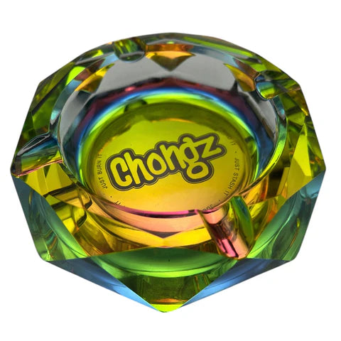 Chongz Cut Glass Rainbow Ashtray