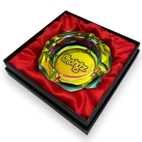 Chongz Cut Glass Rainbow Ashtray