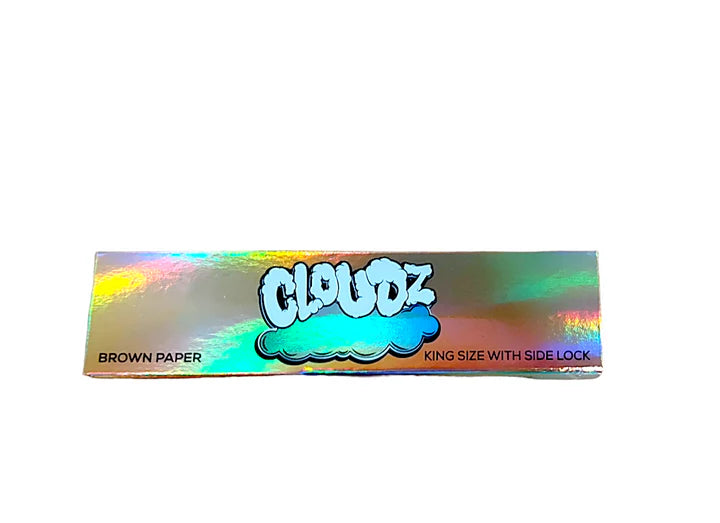 Cloudz Brown King Size Slim Rolling Papers With Tips