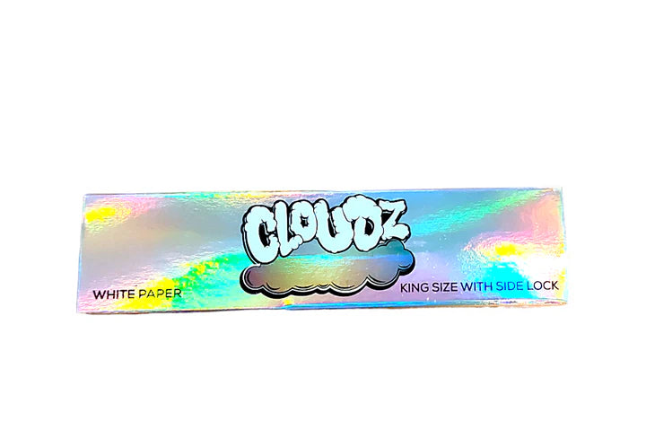 Cloudz White King Size Slim Rolling Papers With Tips