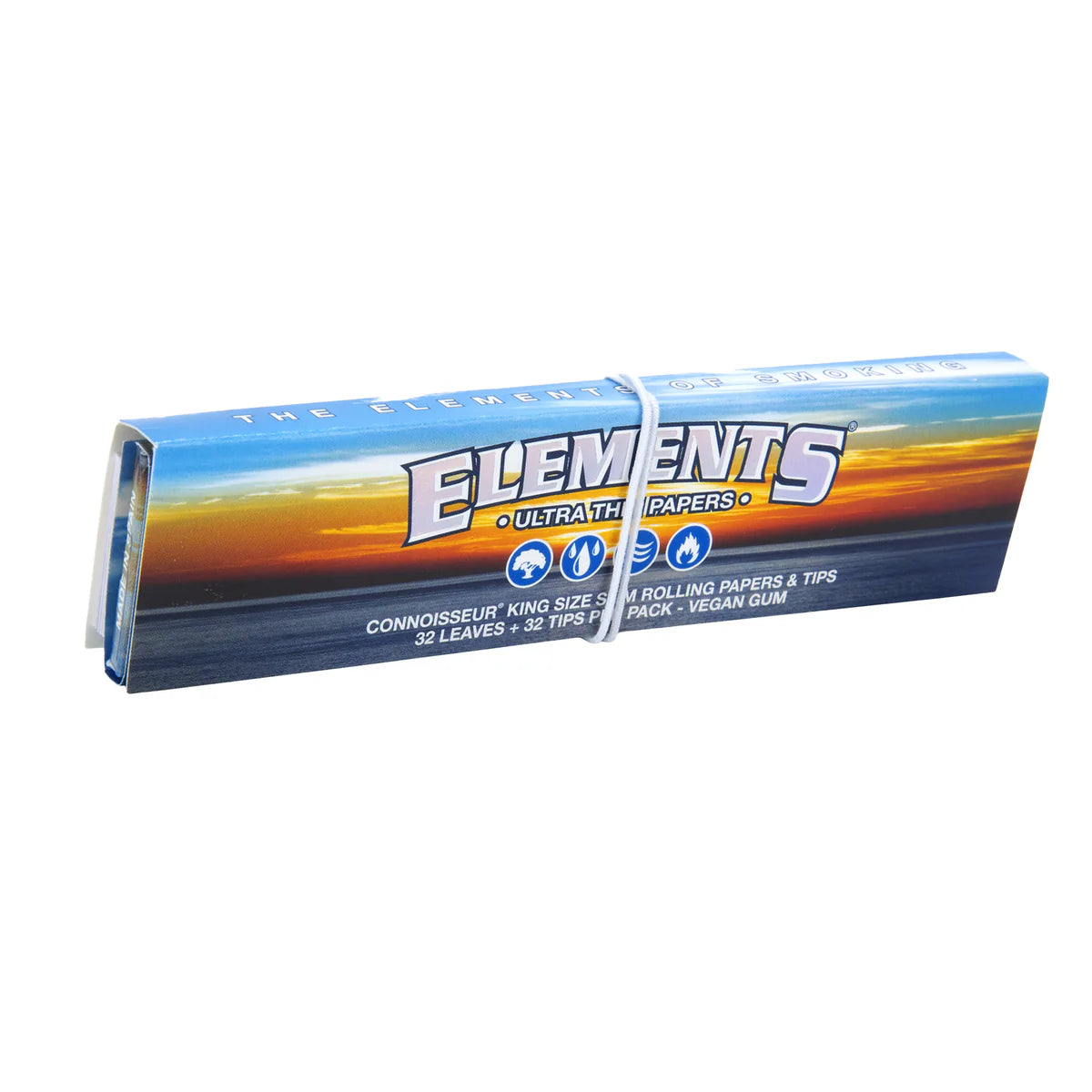 Elements Rice Ultra Thin Connoisseur King Size Slim Rolling Papers With Tips