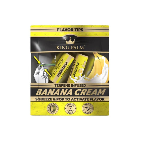 King Palm Terpene Infused Corn Husk Tips - Banana Cream - 2pc