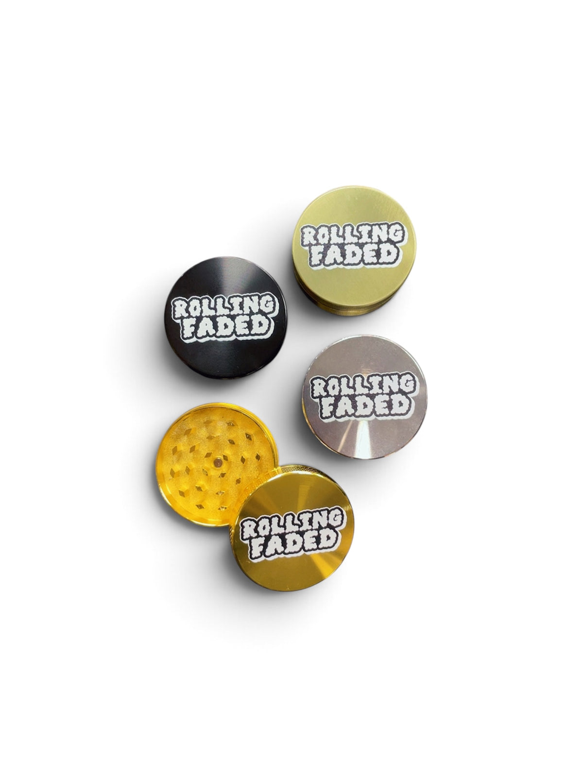 Rolling Faded 2-Part 50mm Aluminium Grinder