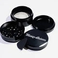Blazy Susan 4-Part Aluminium Sifter Grinder - Black