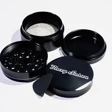 Blazy Susan 4-Part Aluminium Sifter Grinder - Black