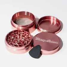 Blazy Susan 4-Part Aluminium Sifter Grinder - Soft Pink