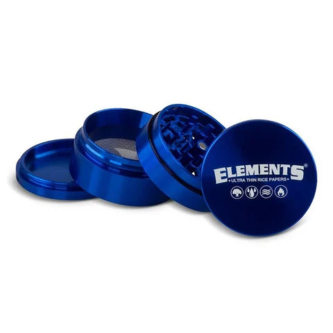 Elements 4-Part Aluminium Grinder - Various Sizes - Blue