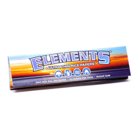 Elements Rice Ultra Thin King Size Wide Rolling Papers