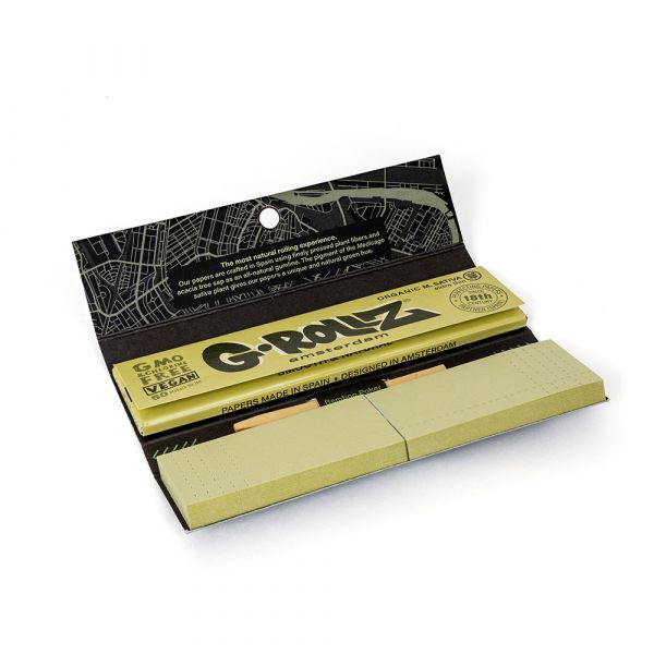 G-Rollz Medicago Sativa King Size Slim Rolling Papers With Tips