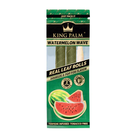 King Palm Terpene Infused Pre-Rolled Real Leaf Mini Rolls - Watermelon Wave - 2pc