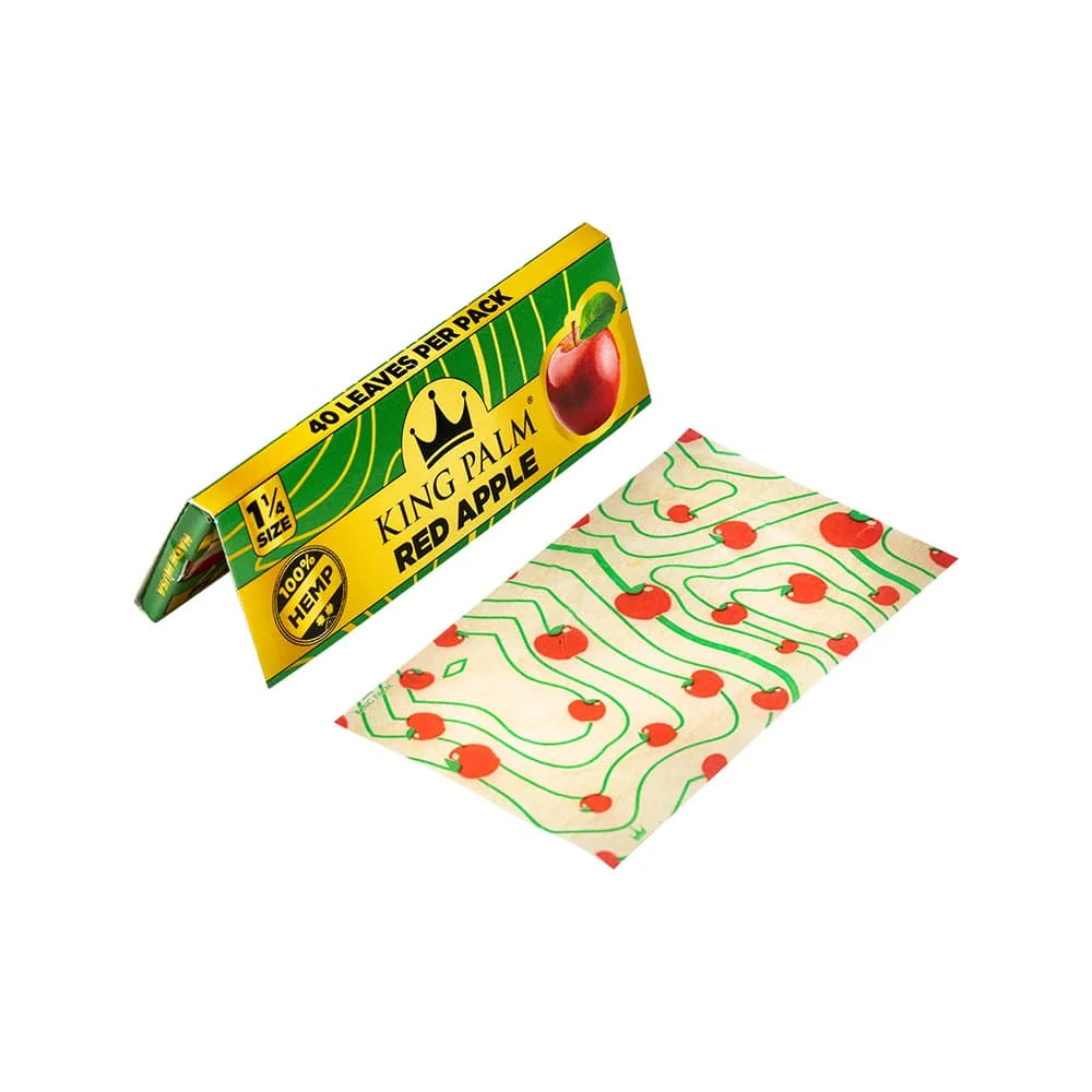 King Palm 1 1/4 Flavoured Hemp Rolling Papers - Red Apple