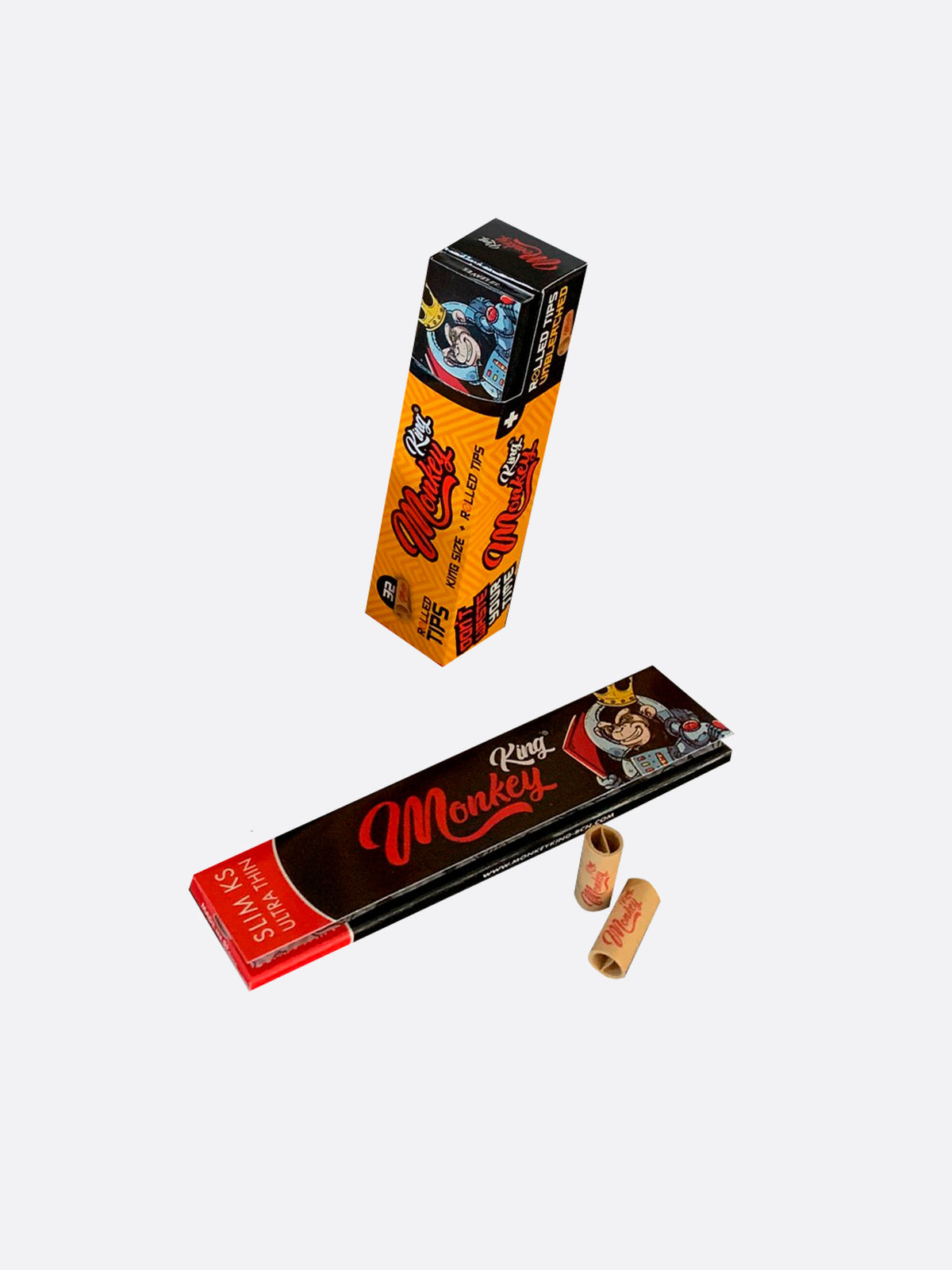 Monkey King Ultra Thin King Size Slim Rolling Papers With Pre Rolled Tips