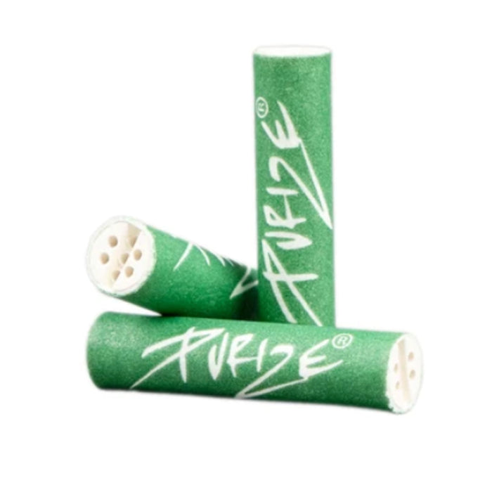 Purize Xtra Slim 6mm Activated Charcoal Filters - Green - 50pc