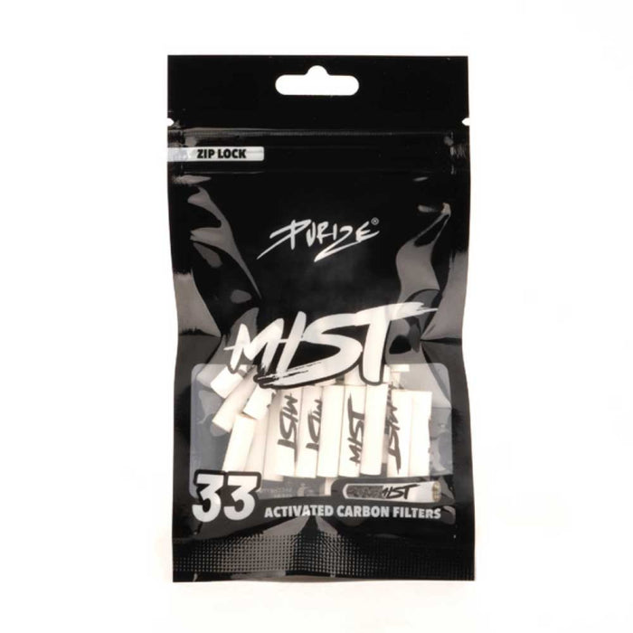 Purize x Mist Xtra Slim 6mm Activated Charcoal Filters - 33pc