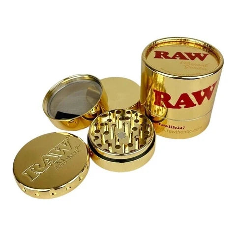 RAW Ethereal Gold Plated 60mm 4-Part Grinder