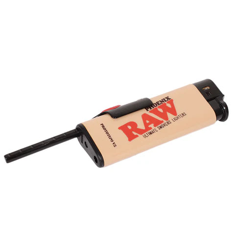 RAW Phoenix Lighter With Windproof Shield & Poker - Brown