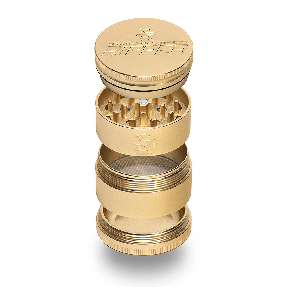 Santa Cruz Shredder Ripper 4-Part 55m Grinder - Gold