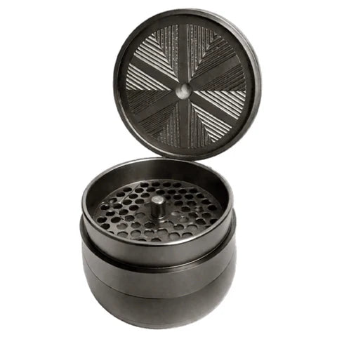 V Syndicate Gridlock Toothless 70mm Grinder - Gun Metal