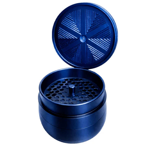 V Syndicate Gridlock Toothless 4-Part 70mm Grinder - Blue