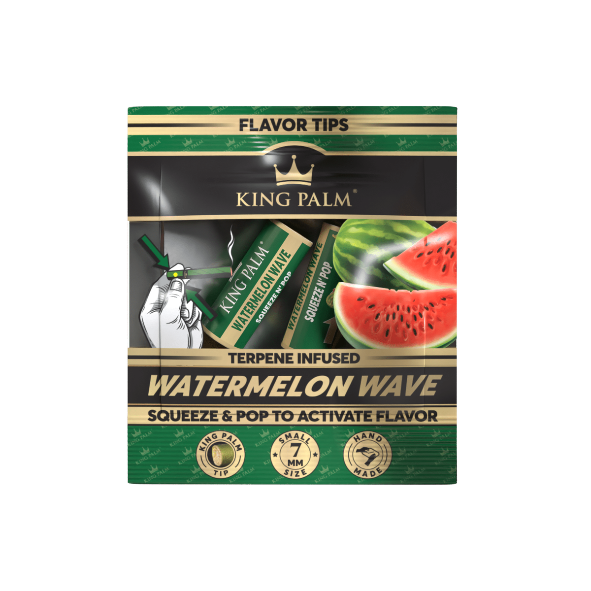 King Palm Terpene Infused Corn Husk Tips - Watermelon Wave - 2pc